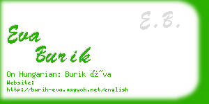 eva burik business card